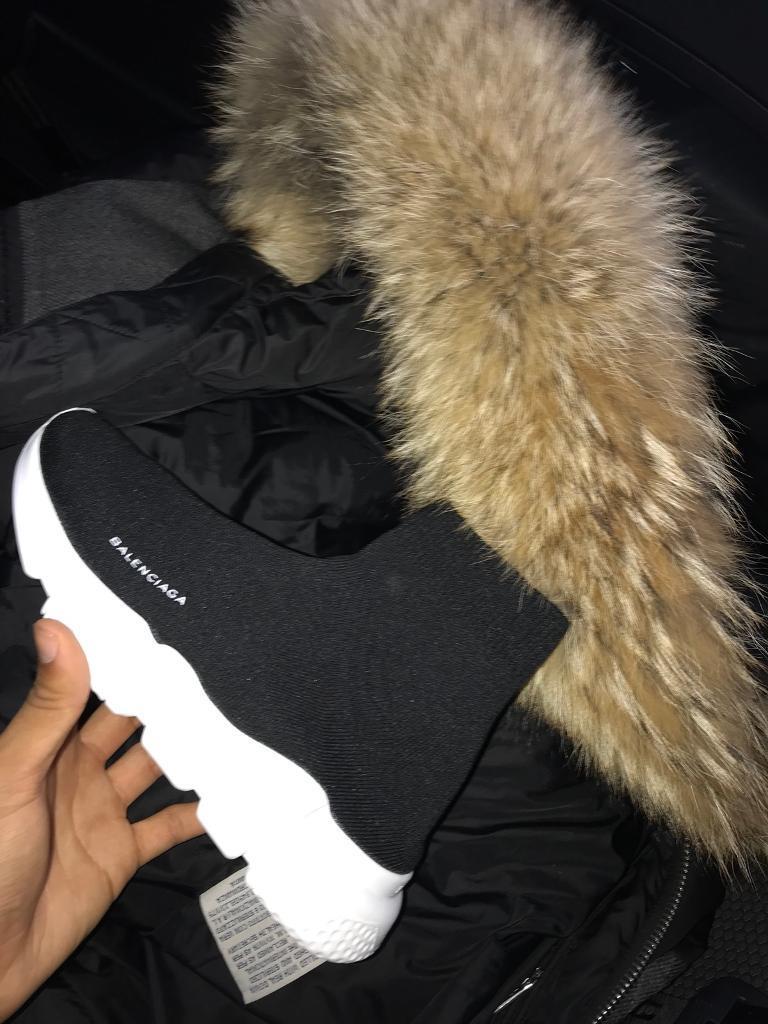 Balenciaga speed trainers lace up sneakers zwart wit Vind je